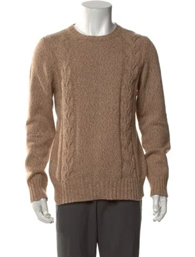 Pre-owned Eleventy Cashmere Tweed Pattern Pullover In Brown/neutrals