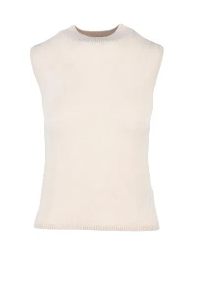 Eleventy Cashmere Vest - Beige In Metallic