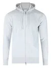 Eleventy Ribbed Hooded Crewneck Sweater With Long Sleeves In Gray