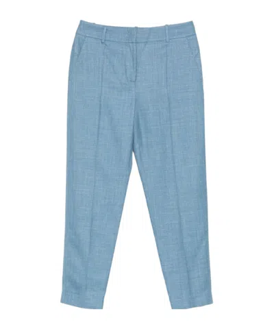 Eleventy Casual Pants With Belt Loops In Blue
