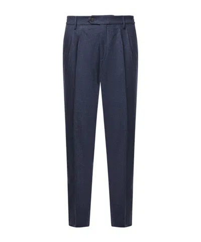 Eleventy Casual Pants With Belt Loops In Blue