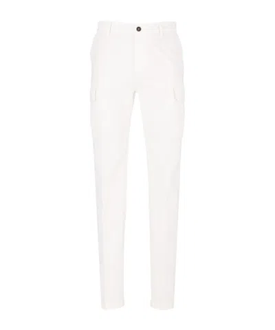 Eleventy Casual Pants With Belt Loops In White