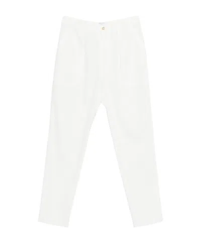 Eleventy Casual Pants With Belt Loops In White
