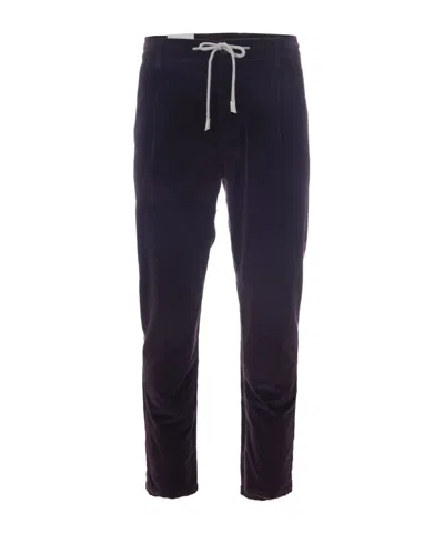 Eleventy Slim-fit Pleated Cotton-blend Twill Trousers In Black
