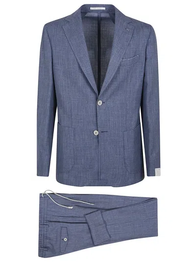ELEVENTY CERULEAN BLUE TWO-BUTTON SUIT