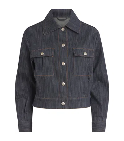 Eleventy Chambray Twin-pocket Jacket In Blue