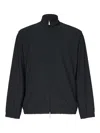 Eleventy Zipper Bomber Jacket Elastic Cuffs In Blue