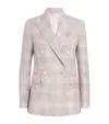 Eleventy Check Double-breasted Blazer