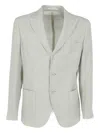 Eleventy Check-pattern Blazer In White