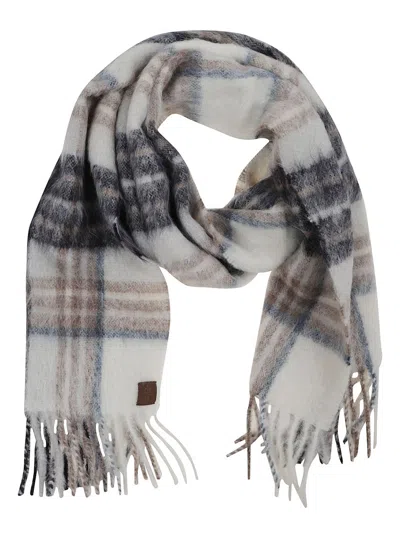 ELEVENTY CHECKED ALPACA-WOOL BLEND SCARF