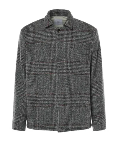 ELEVENTY ELEVENTY CHECKED BUTTON-UP JACKET