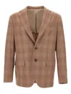 Eleventy Single-breasted Checked Blazer In Multi