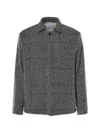 Eleventy Checked Button-up Jacket In Gray