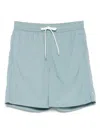 Eleventy Checked Swim Shorts In Blue