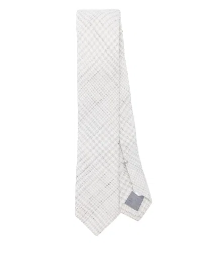ELEVENTY CHECKED TIE