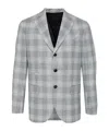 Eleventy Checkered Blazer In Gray