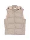 Eleventy Check-pattern Gilet In Neutral