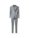 Eleventy Check-pattern Single-breasted Suit In Gray