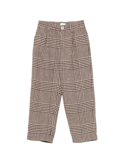 Eleventy Kids' Check-pattern Trousers In Multi