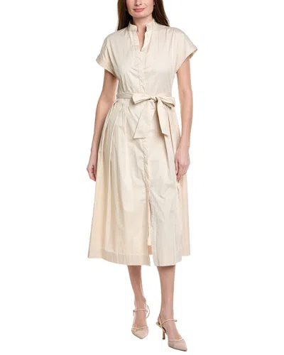 Eleventy Chemisier Midi Dress In Neutral