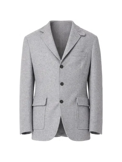 Eleventy Chest-pocket Blazer In Gray