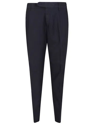 Eleventy Chino Design Trousers With Relaxed Fit And Elasticized Waistband In Blue