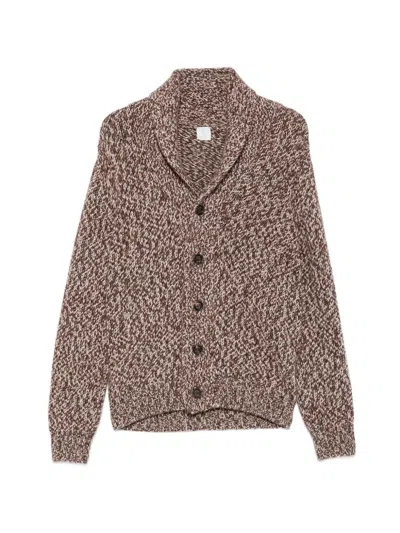 Eleventy Chunky-knit Shawl-collar Cardigan In Multi