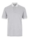 Eleventy Grey Polo Shirt With Classic Collar In And Front Button Closure In Cotton Man In Grey