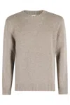 Eleventy Classic Crew Neck Long-sleeve Sweater In Brown