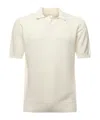 Eleventy Cotton Bowling Collar Polo In Neutral