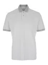 Eleventy White Polo Shirt With Classic Collar In And Front Button Closure In Cotton Man