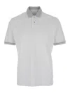 Eleventy White Polo Shirt With Classic Collar In And Front Button Closure In Cotton Man In White