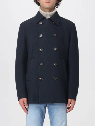 Eleventy Coat  Men Color Smoke Grey In Blue