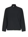 Eleventy Zipper Bomber Jacket Elastic Cuffs In Blue
