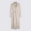 Eleventy Waist Belted Long Length Lapels Pockets In Neutral