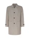Eleventy Reversible Coat In Sage, Sand
