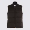 Eleventy Padded Zip-front Gilet In Brown