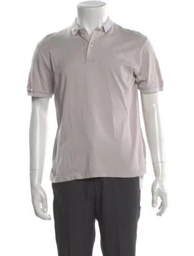 Pre-owned Eleventy Collar Short Sleeve Polo Shirt In Gray