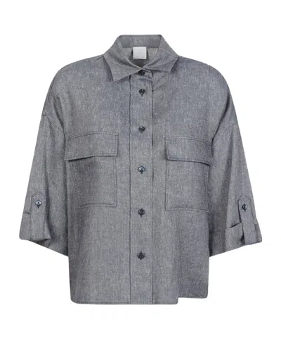 Eleventy Collared Shirt In Gray