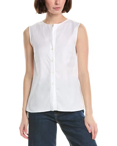 Eleventy Collarless Sleeveless Shirt In Multi