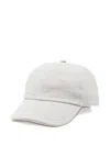 Eleventy Contrast Trim Hat In White
