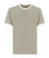 Eleventy Stripe-detailed T-shirt In Green