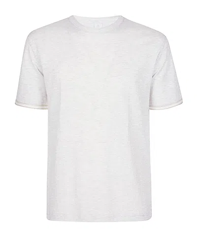 Eleventy Contrast-trim T-shirt In White