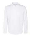 Eleventy Contrasting-trim Cotton Shirt In White