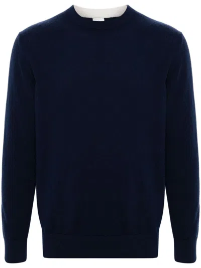 Eleventy Contrasting-trim Sweater In Blue