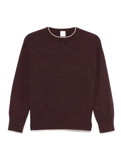 Eleventy Contrasting-trim Sweater In Purple