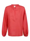 Eleventy Long Sleeve Shirt In Light Red
