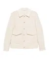 Eleventy Corduroy Collar Button Casual Jacket In Neutral