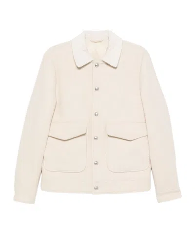 ELEVENTY CORDUROY COLLAR BUTTON CASUAL JACKET