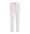 Eleventy Corduroy Drawstring Straight Trousers In White